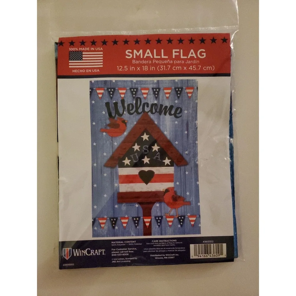 WINCRAFT  PATRIOTIC GARDEN FLAG,NEW,12.5